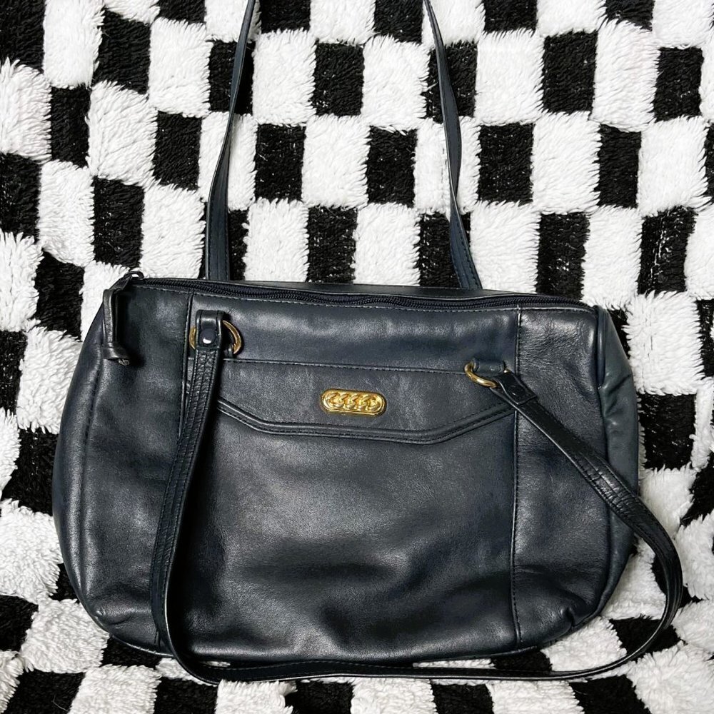 Vintage Partners Mervyns Navy Blue Double Pocket Purse